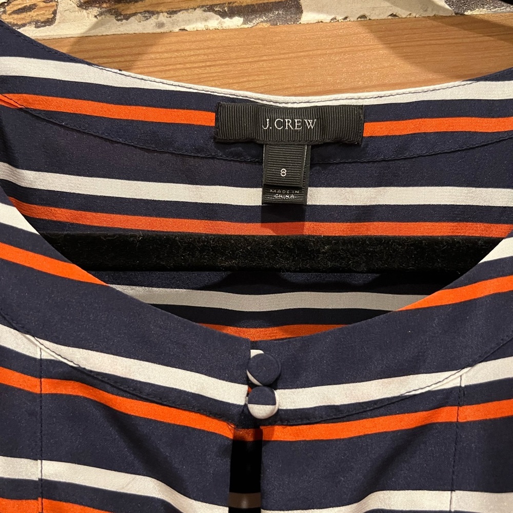 J. Crew Stripe Silk Tunic Dress S/S 66912